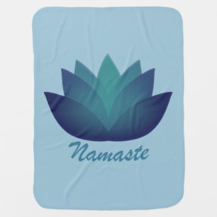 Namaste Lotus Flower Baby Blanket