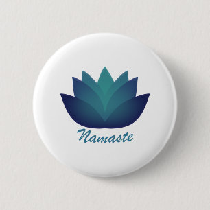 Namaste Lotus Flower Button
