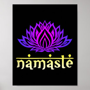 Namaste Lotus Flower Gift - Spiritual Yoga Om Poster