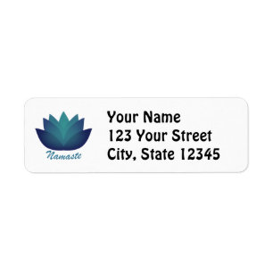Namaste Lotus Flower Label