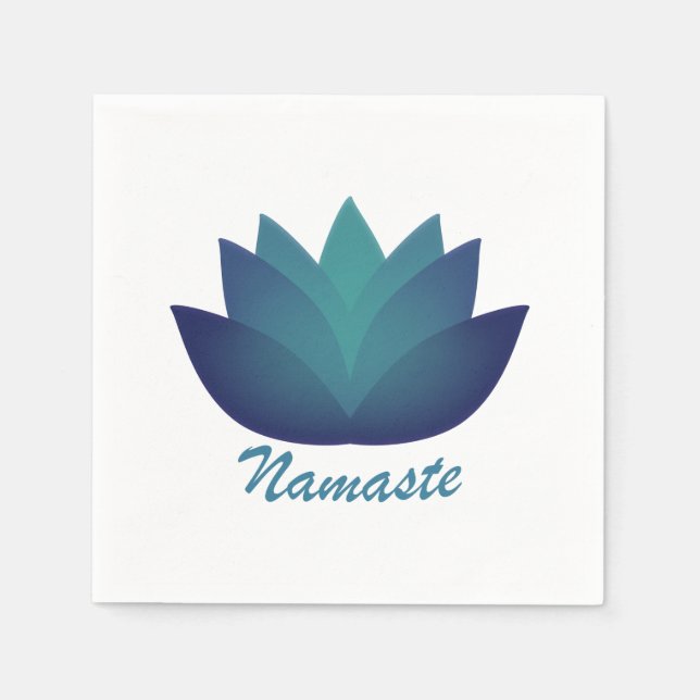 Namaste Lotus Flower Napkins (Front)