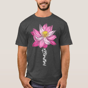 Lotus Flower Spiritual Yoga Om Maglietta Namaste