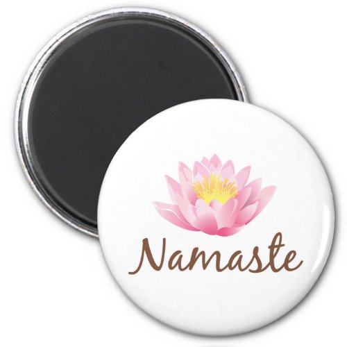 Namaste Lotus Flower Yoga Magnet