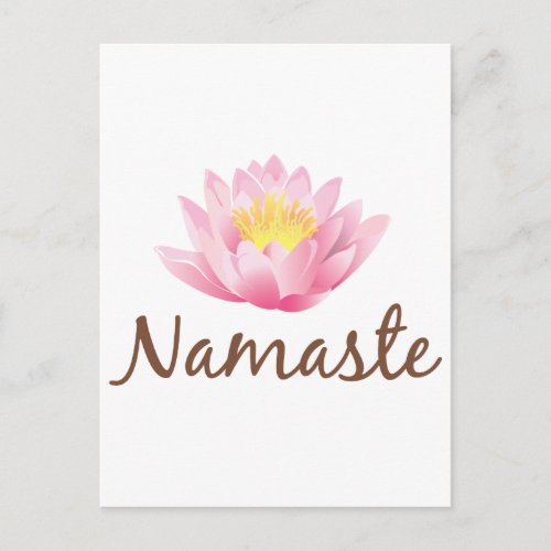 Namaste Lotus Flower Yoga Postcard