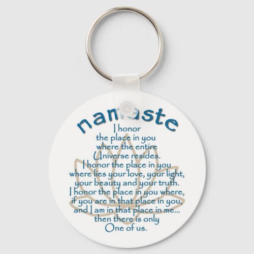 Namaste Lotus Keychain
