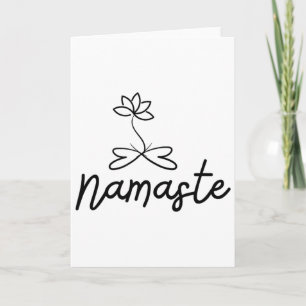 Namaste Lotus Motif For Yoga Meditation Spirituali Card