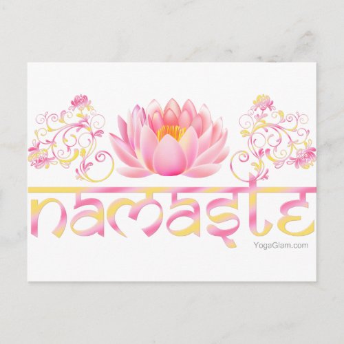 Namaste lotus new postcard