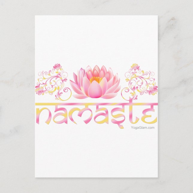Namaste lotus new postcard (Front)