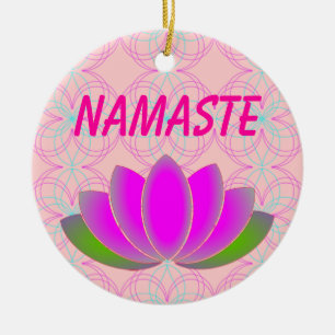 Namaste lotus ornament