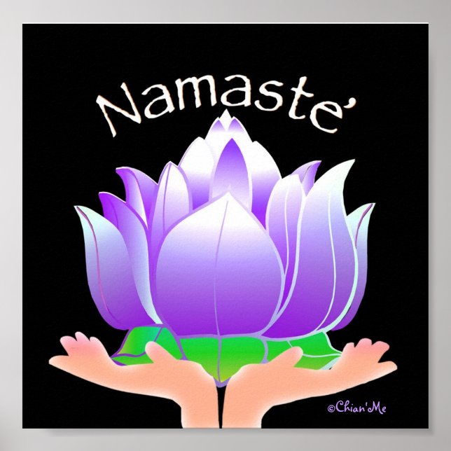 Namaste' Lotus Poster (Front)