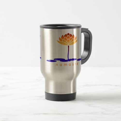 Namaste Lotus Stainless Steel Travel Mug