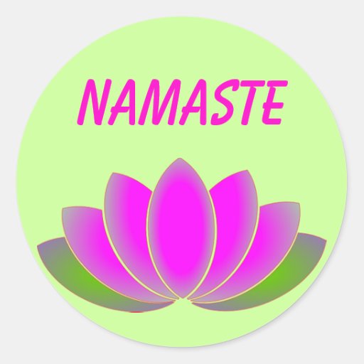 Namaste lotus sticker | Zazzle