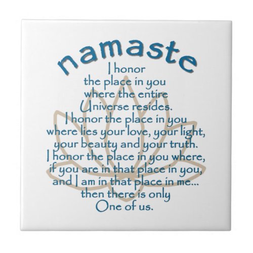 Namaste Lotus Tile