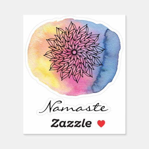 Namaste Mandala Abstract Watercolor Sticker