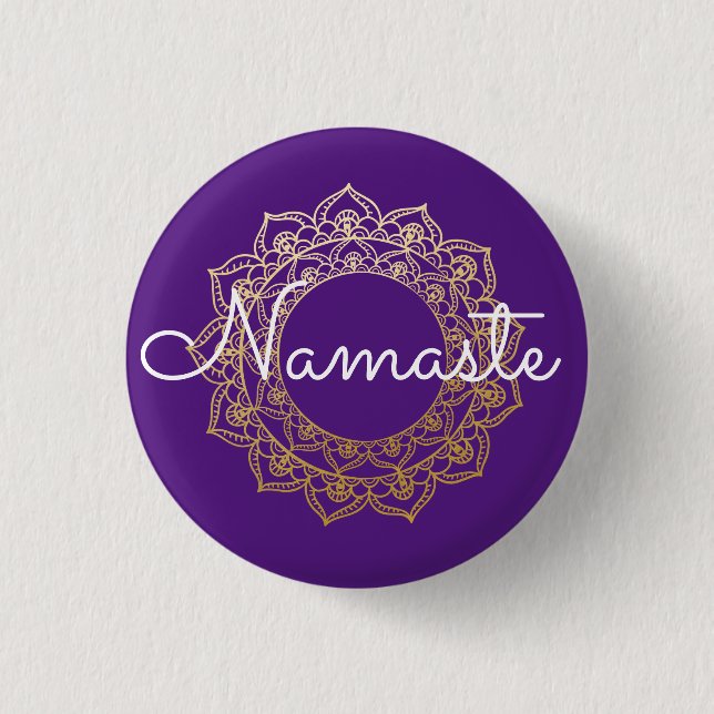 Namaste Mandala Button (Front)