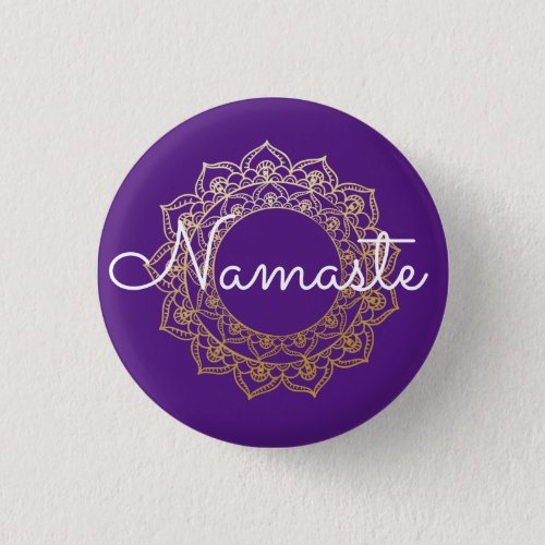 Namaste Mandala Button