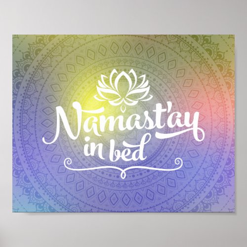 Namaste Mandala Funny Quote CUSTOMIZABLE Poster