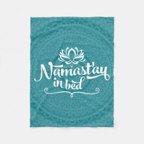 Namaste Mandala Funny Quote Fleece Blanket