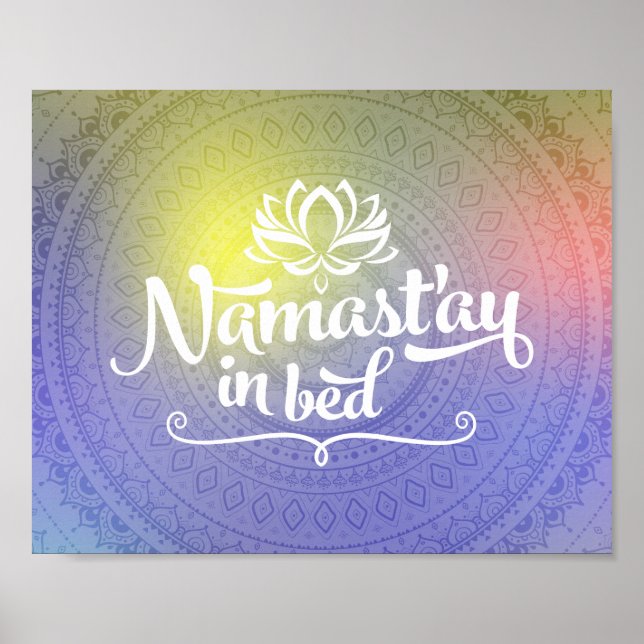 Namaste Mandala Funny Quote Poster (Front)