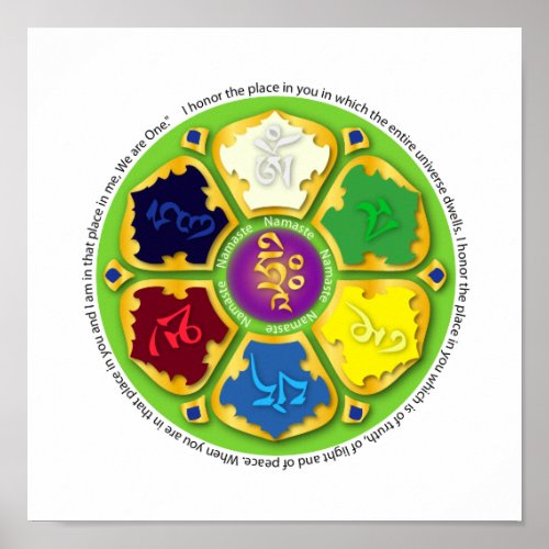 Namaste Mandala _ green Poster