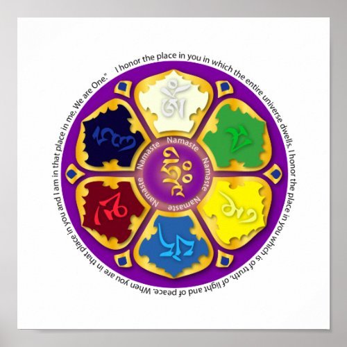 Namaste Mandala _ purple Poster