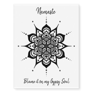 Namaste Mandala Temporary Tattoo