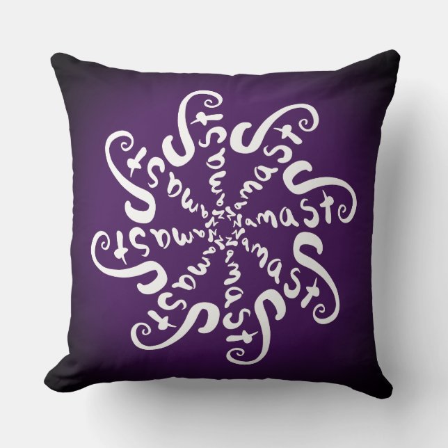 Namaste Mandala Throw Pillow (Front)
