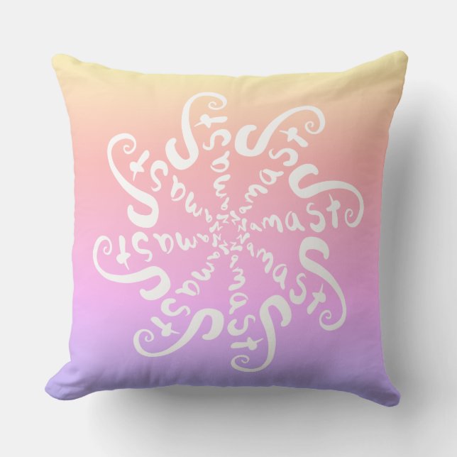 Namaste Mandala Throw Pillow (Front)