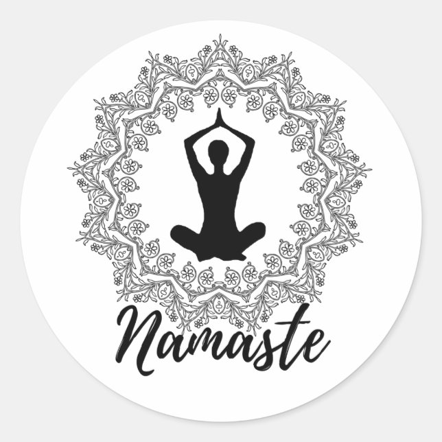 Namaste Mandala Yoga Sticker (Front)