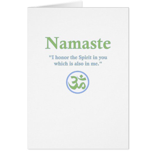 Namaste meaning with Om Symbol Cards (Front)