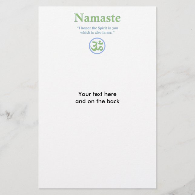 Namaste meaning with Om Symbol Flyer (Front)