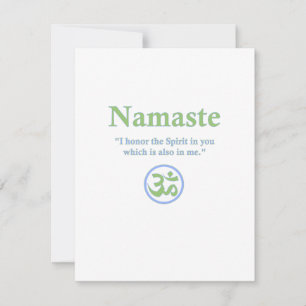 Namaste meaning with Om Symbol Invitation