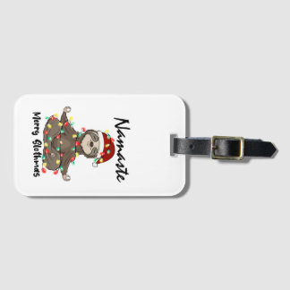 Namaste Merry Slothmas Entangled Luggage Tag
