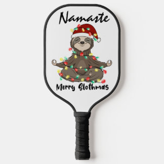 Namaste Merry Slothmas Entangled Pickleball Paddle