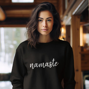 Namasté   Modern Black Meditation Spiritual Yoga Sweatshirt