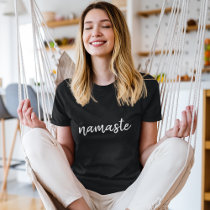 Namasté | Modern Black Meditation Spiritual Yoga T-Shirt