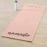 Namaste | Modern Name Peachy Pink Meditation Yoga Mat
