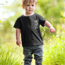 Namaste modern text black and white kids