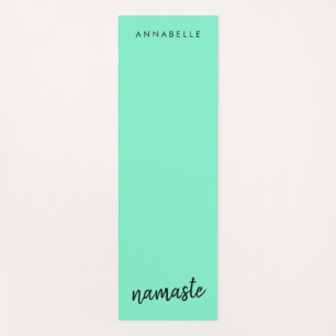 Namaste   Neo Mint Green Modern Yoga Spiritual Yoga Mat