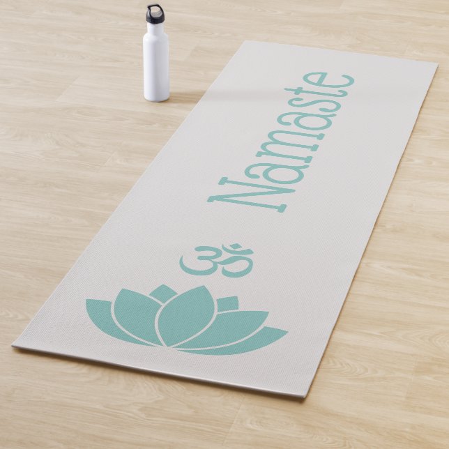 Namaste Om Lotus Flower Zen Yoga Mat (In Situ)