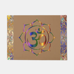 Namaste Om Lotus Rainbow Vintage Doormat