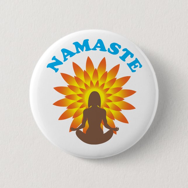 Namaste Pinback Button (Front)