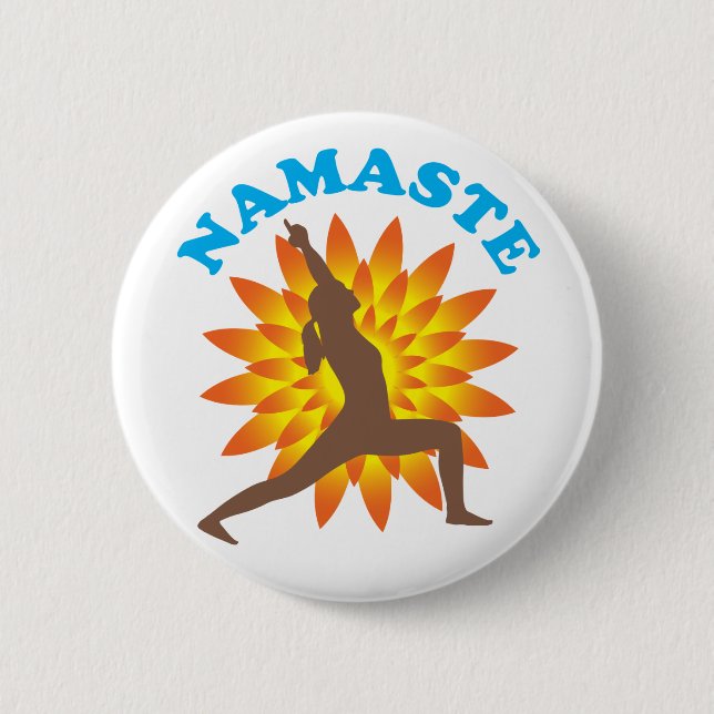 Namaste Pinback Button (Front)