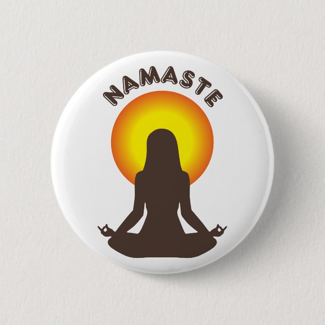 Namaste Pinback Button (Front)
