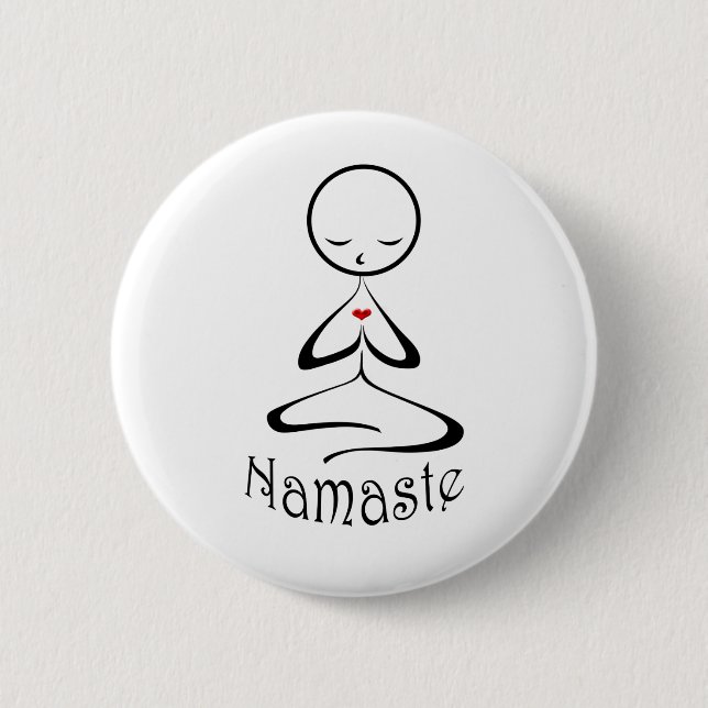 Namaste Pinback Button (Front)
