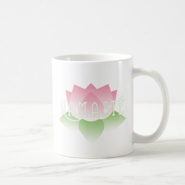 Namaste Pink Lotus Yoga Mug (Right)