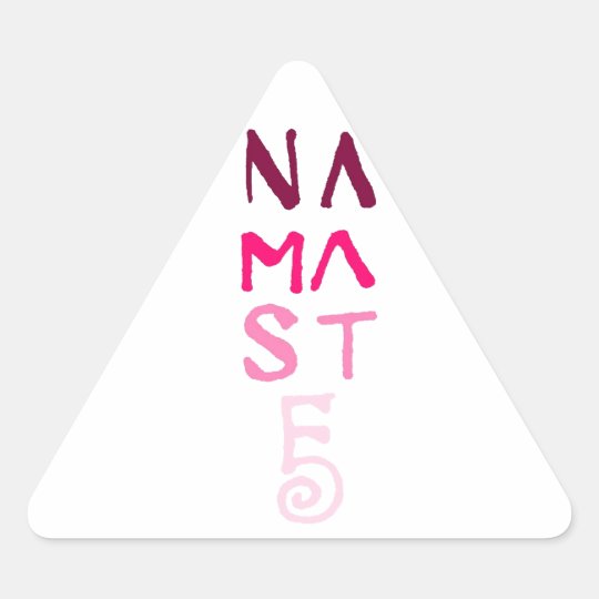 Namaste Pink Triangle Sticker