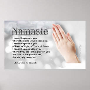 Namaste Poem (Honoring Global Oneness Day) Poster