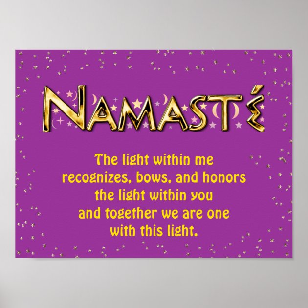 Namast Poster Zazzle   Namaste Poster R6f36f944531c4a7e8b7c76babe69a9ee Zg8 8byvr 630 