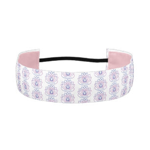 Namaste Purple and Pink Lotus Flower Athletic Headband